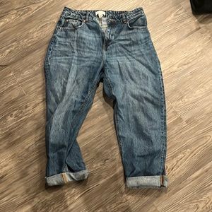 H&M Blue Relaxed Mom Jeans